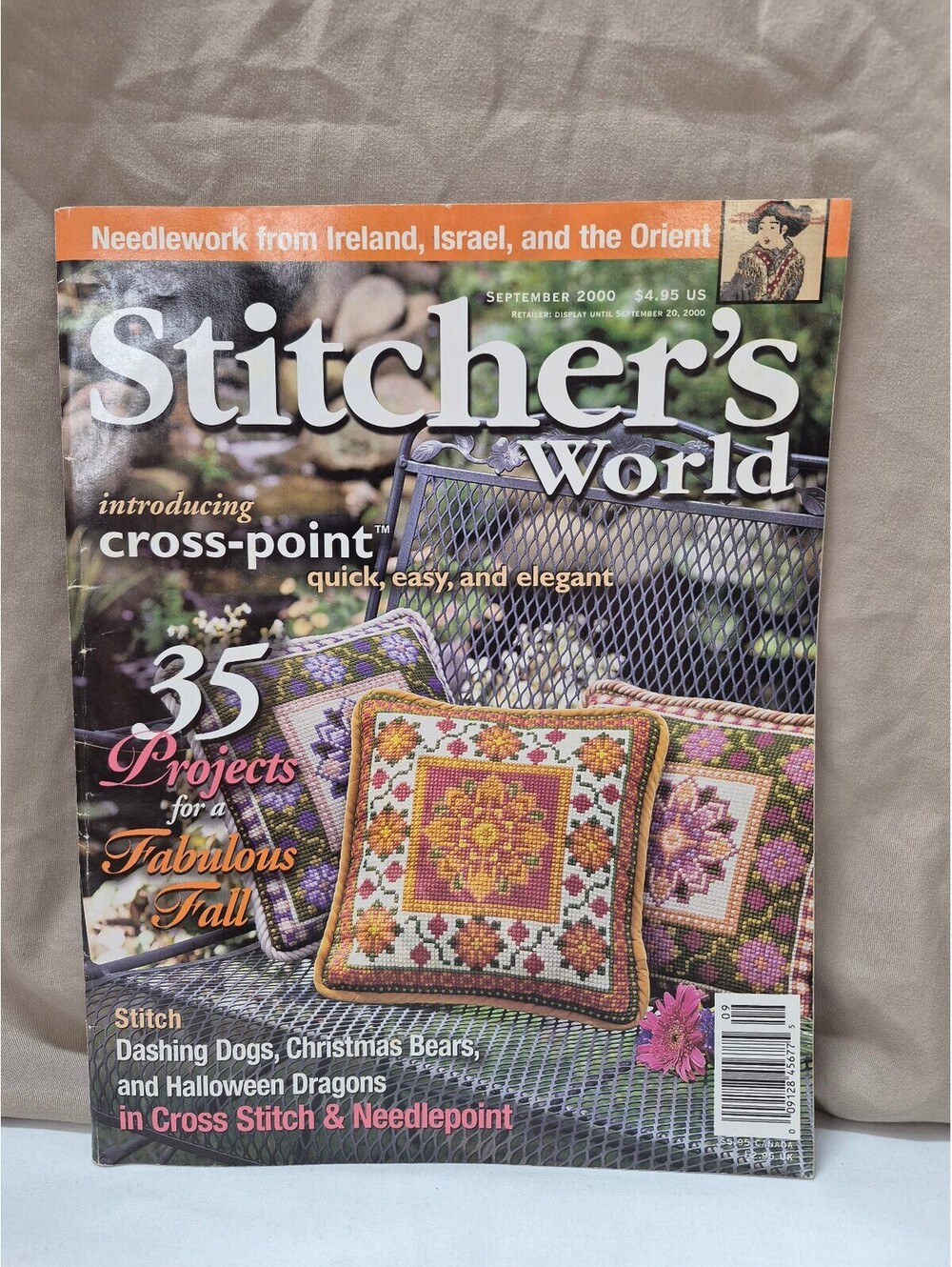 Stitcher's World September 2000 Needlework Magazine Featuring Cross J195